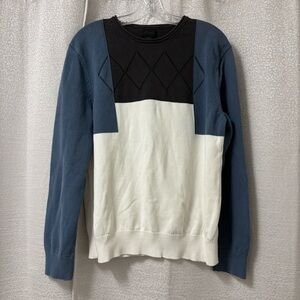 Jack & Jones Men’s Colorblock Slim Fit Crewneck Sweater Casual Preppy Pullover